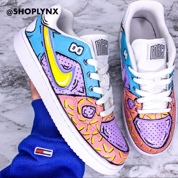 Nike Shoes - ♥️SOLD♥️Nike Custom Painted Force 90’s Sneakers
